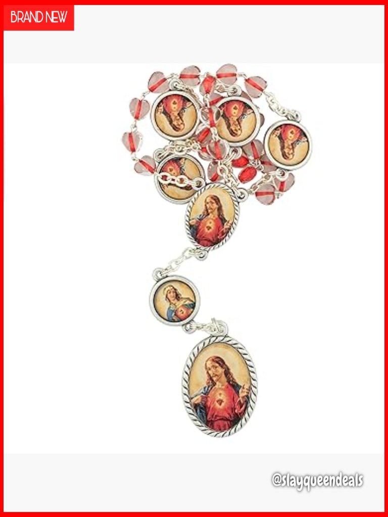 Sacred Heart Chaplet Prayer Kit Glass Beads Catholic Devotion First Communion